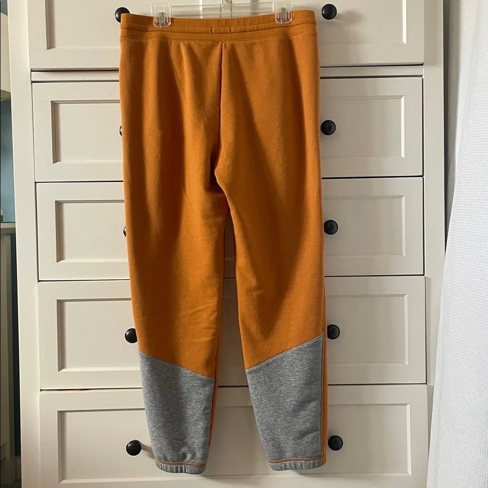 LL Bean Women’s Signature Orange Jogger w/ Gray Detail Drawstring Waistband - M